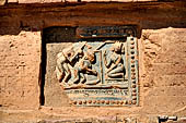 Old Bagan Myanmar. The Mingala Zedi. Well-preserved glazed Jataka plaques. 